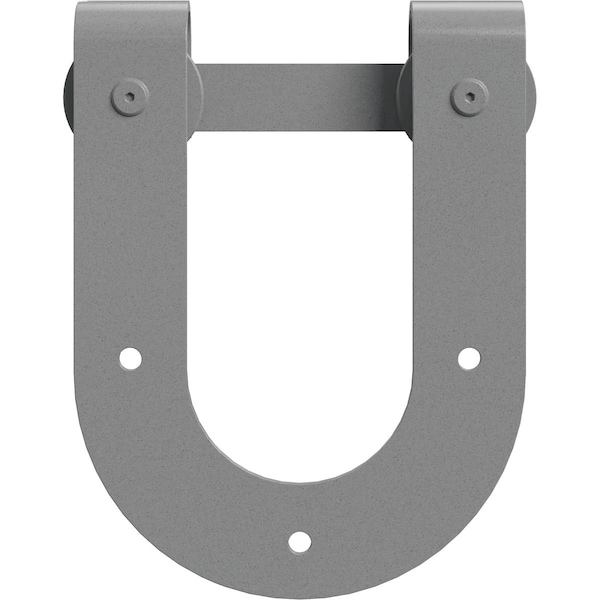 Ekena Millwork Premium Horseshoe Roller Hanger w/ Bolts for Barn Door for 1 3/8" Doors, Flint Gray GB60013R2FG - main